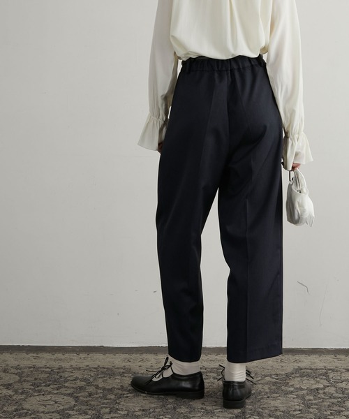 BONLECILL noir（ボンルシールノワール）の「【BONLECILL noir】2way袖リボンテーラードジャケット＆センタープレススラックス（セットアップ・レディース・ネイビー/チャコールグレー/ブラック/ブラウン・S-M/M-L/S/M/L）」の16枚目の写真