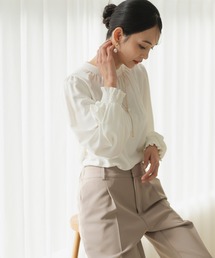 CELEN（セレン）の「【オフィスカジュアル/洗濯可】バルーン袖とろみブラウス 長袖（シャツ/ブラウス）」