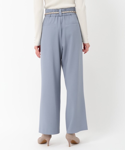 MISCH MASCH（ミッシュマッシュ）の「チェーンリボンベルト付きワイドパンツ（その他パンツ・レディース・ブルー/アイボリー/ライトグレー・S/M）」の11枚目の写真