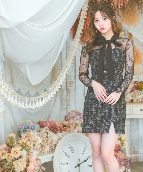 特価/完売前に【Coast】レーススリーブレス シャツドレス ベルト SALE】レーススリットスリーブロング丈パーティードレス – BLUE