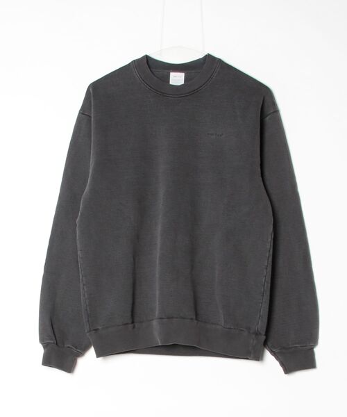 fridge（フリッジ）の「【MINE】マイン PIGMENT DYE/GARAMENT DYE SWEAT CREW NECK 14OZ（スウェット・メンズ・オリーブ/ブラック系その他・4/2/3/5/1）」の2枚目の写真