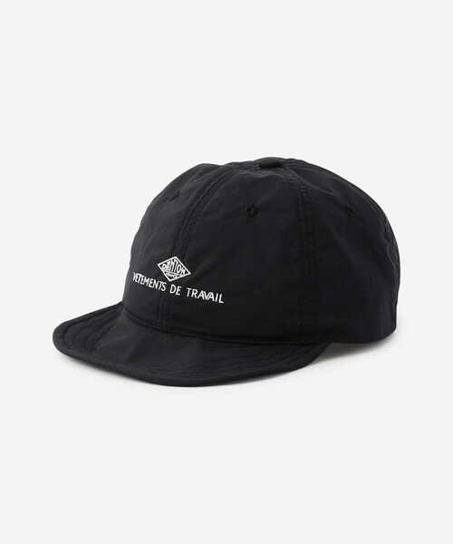 DANTON ダントン ナイロンキャップ 黒 ナイロンタフタ 6P DANTON | ナイロン フラットバイザー 6Pキャップ（キャップ