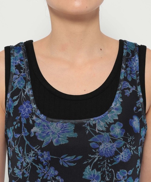 HARE(ハレ)の「フラワーガラレイヤードタンク(HARE)(タンクトップ・レディース・ブラック/ホワイト・FREE)」の17枚目の写真