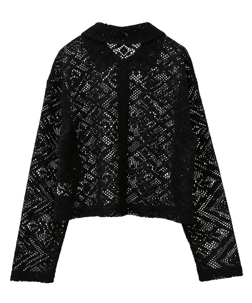 CRAFT STANDARD BOUTIQUE(クラフトスタンダードブティック)の「クロシェレースカーディガン ◆(カーディガン/ボレロ・レディース・アイボリー/ブラック・FREE)」の14枚目の写真