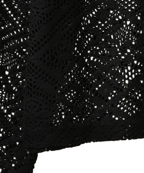 CRAFT STANDARD BOUTIQUE(クラフトスタンダードブティック)の「クロシェレースカーディガン ◆(カーディガン/ボレロ・レディース・アイボリー/ブラック・FREE)」の17枚目の写真