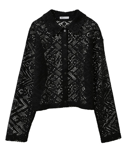 CRAFT STANDARD BOUTIQUE(クラフトスタンダードブティック)の「クロシェレースカーディガン ◆(カーディガン/ボレロ・レディース・アイボリー/ブラック・FREE)」の20枚目の写真