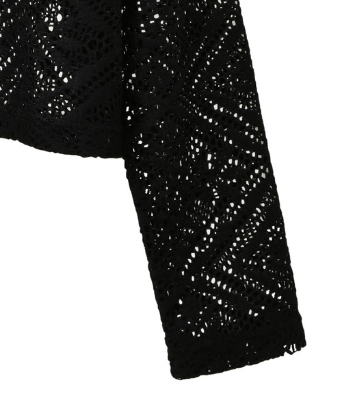 CRAFT STANDARD BOUTIQUE(クラフトスタンダードブティック)の「クロシェレースカーディガン ◆(カーディガン/ボレロ・レディース・アイボリー/ブラック・FREE)」の16枚目の写真