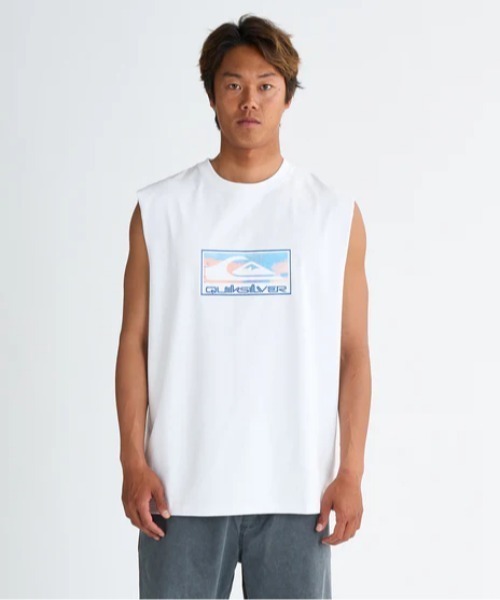 Quiksilver（クイックシルバー）の「GRADIENT SLY /クイックシルバーロゴプリントタンクトップ（タンクトップ・メンズ・ブラック/ホワイト/ミント/グリーン・X-LARGE/MEDIUM/LARGE）」の2枚目の写真