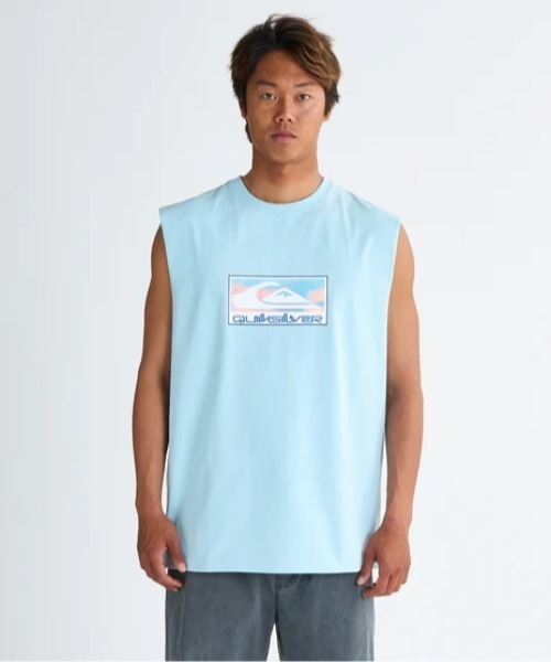 Quiksilver（クイックシルバー）の「GRADIENT SLY /クイックシルバーロゴプリントタンクトップ（タンクトップ・メンズ・ブラック/ホワイト/ミント/グリーン・X-LARGE/MEDIUM/LARGE）」の4枚目の写真