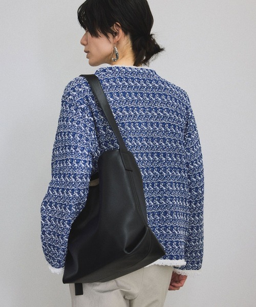 SALON adam et rope'（サロン アダム エ ロペ）の「【WEB限定】ツイードフリンジニットジャケット（カーディガン/ボレロ・レディース・ブルー系その他4/ブラック系その他・FREE）」の10枚目の写真