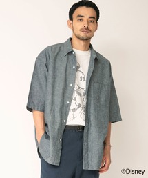 Johnbull（ジョンブル）の「シャンブレーレギュラーカラー半袖シャツ（シャツ/ブラウス・メンズ）」