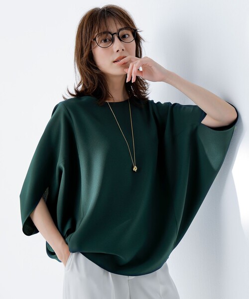 専用icb 　今季 FluidBackSatin ドルマンスリーブブラウス FluidBackSatin ドルマンスリーブブラウス（シャツ/ブラウス