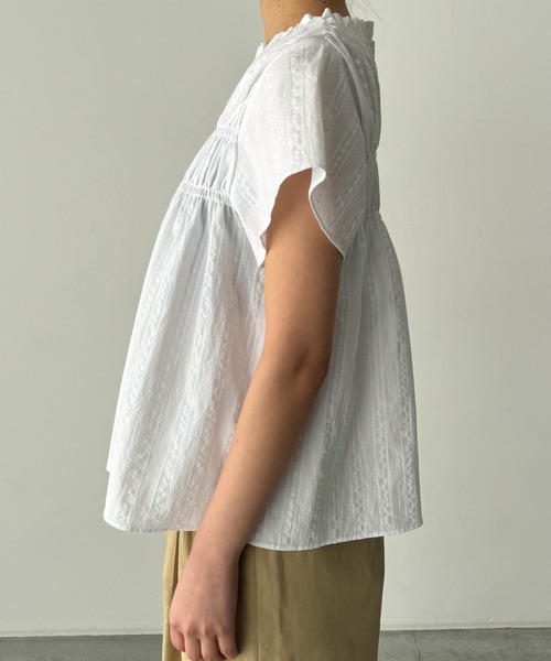 CANAL JEAN(キャナルジーン)の「El mar コットンレース半袖ブラウス(シャツ/ブラウス・レディース・ブラック/ホワイト・ONE SIZE)」の10枚目の写真