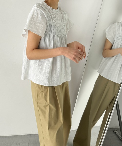 CANAL JEAN(キャナルジーン)の「El mar コットンレース半袖ブラウス(シャツ/ブラウス・レディース・ブラック/ホワイト・ONE SIZE)」の15枚目の写真