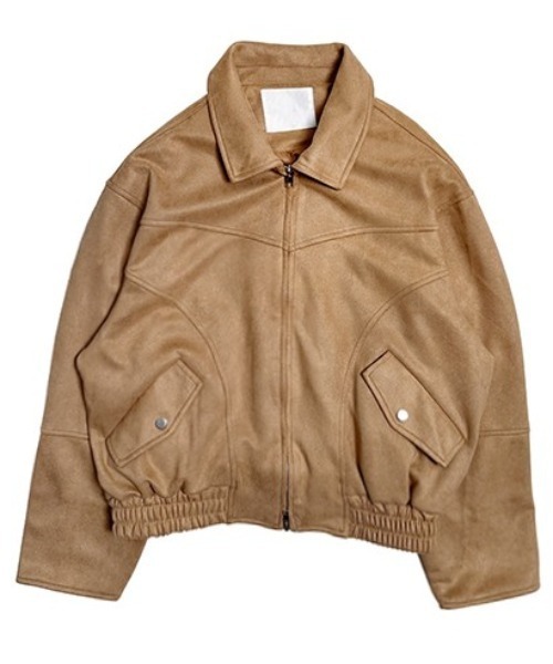 anyonemore 襟付きダブルジップスエード調ブルゾン セール】襟付きダブルジップスエード調ブルゾン（ブルゾン