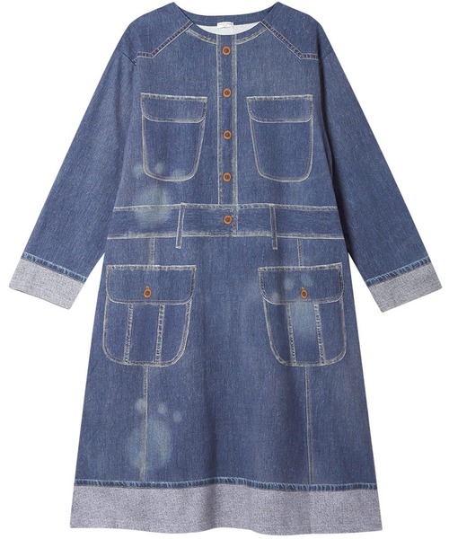 ワコール　ツモリチサトスリープ　ワンピース　7分袖　UNT163 GR 楽天市場】tsumorichisatoSLEEP ツモリチサトスリープ