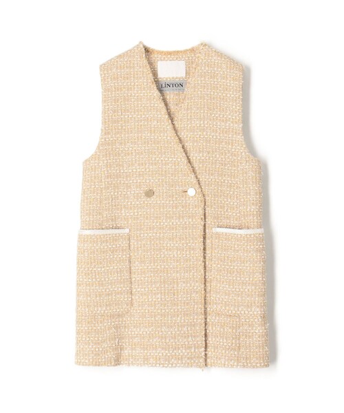 ボールジィ Ballsey ジレ ロング ベスト ベージュ