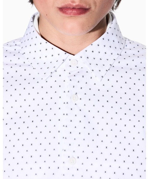 ARMANI EXCHANGE（アルマーニエクスチェンジ）の「【A|X アルマーニ エクスチェンジ】マイクロジャカード 長袖シャツ/REGULAR（シャツ/ブラウス・メンズ・ネイビー/オフホワイト・LARGE/MEDIUM/X-LARGE/SMALL/X-SMALL/XX-LARGE）」の8枚目の写真