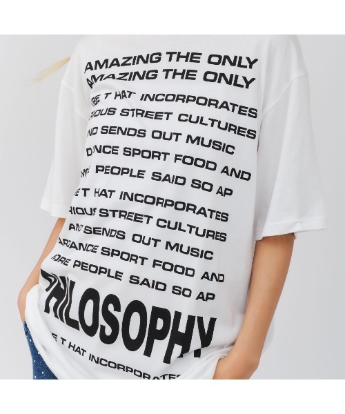 atmos pink(アトモスピンク)の「atmos pink Message T-shirt / アトモス ピンク メッセージ ティーシャツ(Tシャツ/カットソー・レディース・ブラック/レッド/ホワイト・FREE)」の8枚目の写真