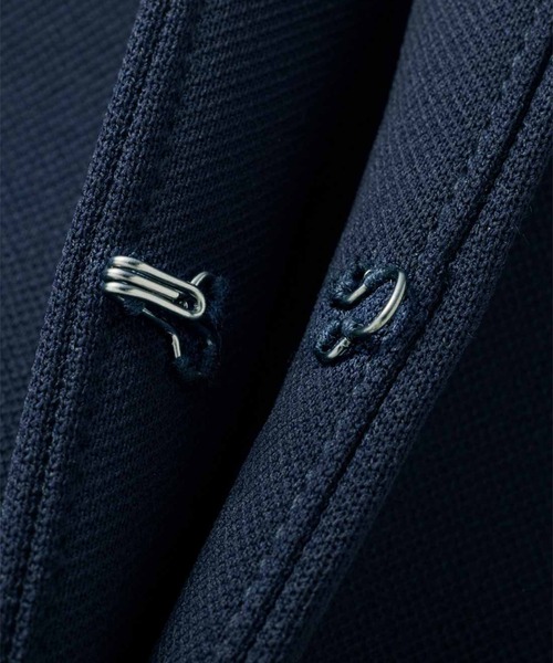 IEDIT（イディット）の「ＩＥＤＩＴ　後ろフリルが大人の華やぎを演出する　伸びやかなカーデライクジャケット〈ネイビー〉（ノーカラージャケット・レディース・ネイビー・M/L/LL/3L/S/4L）」の7枚目の写真