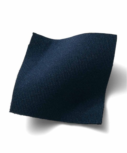 IEDIT（イディット）の「ＩＥＤＩＴ　後ろフリルが大人の華やぎを演出する　伸びやかなカーデライクジャケット〈ネイビー〉（ノーカラージャケット・レディース・ネイビー・M/L/LL/3L/S/4L）」の8枚目の写真