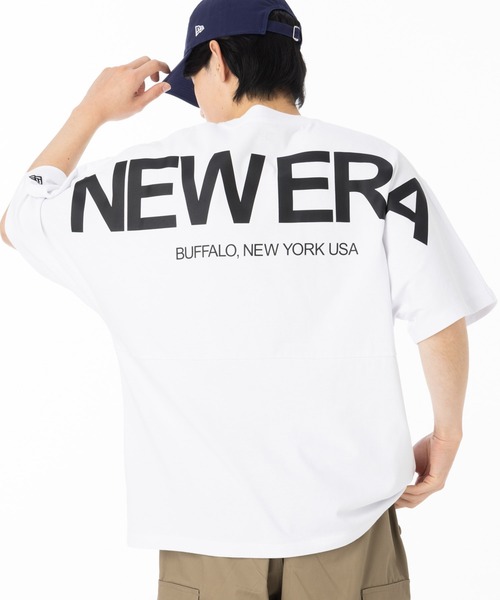 NEW ERA(ニューエラ)の「ニューエラ 半袖Tシャツ ドロップショルダー ONSPOTZ別注(Tシャツ/カットソー・メンズ・ブラック/ホワイト・S/M/L/XL/XXL)」の1枚目の写真