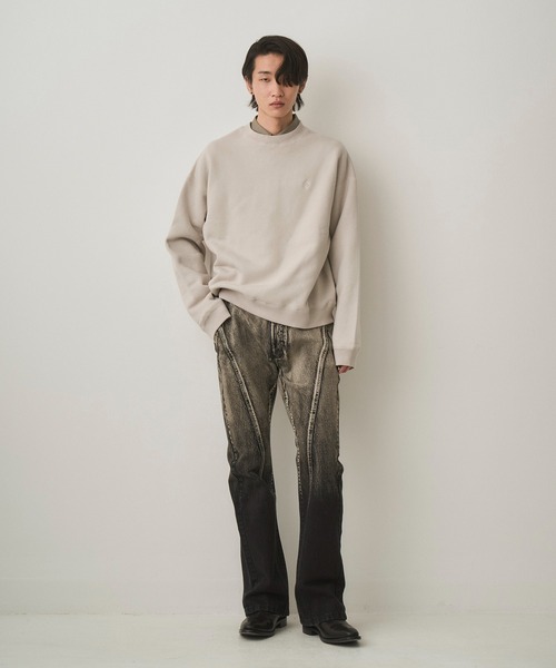 Juha(ユハ)の「BRUSHED SIGNATURE SWEAT(スウェット・メンズ・ホワイト/ブラウン/ブラック・3/4)」の14枚目の写真