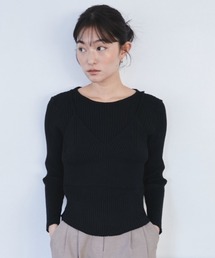 ビスチェレイヤードニット