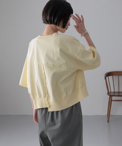 LOWRYS FARM(ローリーズファーム)の「ピグメントリメイク5S 323034(Tシャツ/カットソー・レディース・イエロー/チャコールグレー/アイボリー・SHORT/LONG)」の16枚目の写真