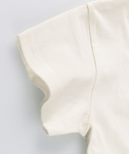 DRC branshes(ディーアールシーブランシェス)の「【WEB限定/DRC/綿100%】異素材切替ロゴ半袖Tシャツ(Tシャツ/カットソー・キッズ・ブラウン/ラベンダー/ライトグリーン/オフホワイト/ブラック・100/150/110/120/90/130/140)」の20枚目の写真