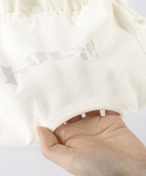 DRC branshes(ディーアールシーブランシェス)の「【WEB限定/DRC/綿100%】異素材切替ロゴ半袖Tシャツ(Tシャツ/カットソー・キッズ・ブラウン/ラベンダー/ライトグリーン/オフホワイト/ブラック・100/150/110/120/90/130/140)」の13枚目の写真