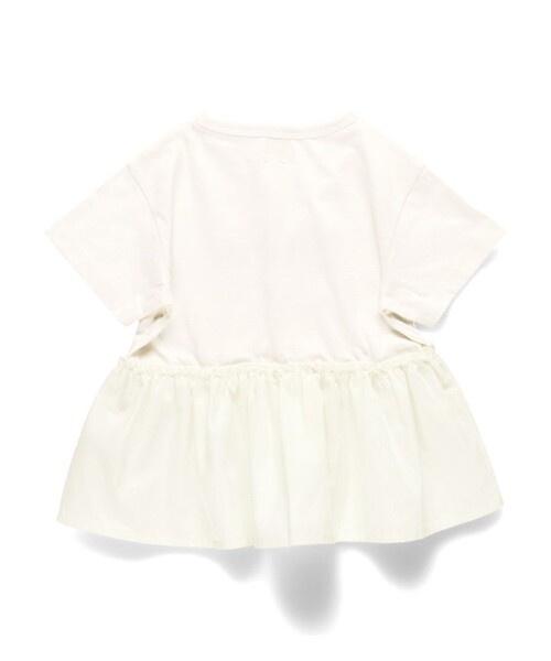 DRC branshes(ディーアールシーブランシェス)の「【WEB限定/DRC/綿100%】異素材切替ロゴ半袖Tシャツ(Tシャツ/カットソー・キッズ・ブラウン/ラベンダー/ライトグリーン/オフホワイト/ブラック・100/150/110/120/90/130/140)」の17枚目の写真