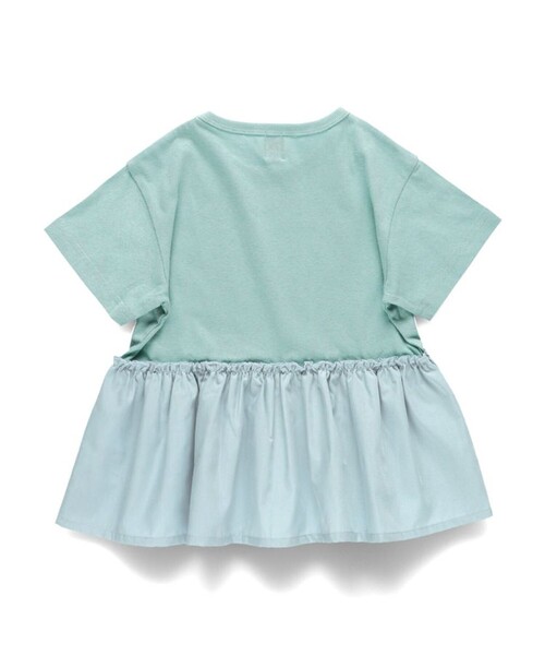 DRC branshes(ディーアールシーブランシェス)の「【WEB限定/DRC/綿100%】異素材切替ロゴ半袖Tシャツ(Tシャツ/カットソー・キッズ・ブラウン/ラベンダー/ライトグリーン/オフホワイト/ブラック・100/150/110/120/90/130/140)」の6枚目の写真