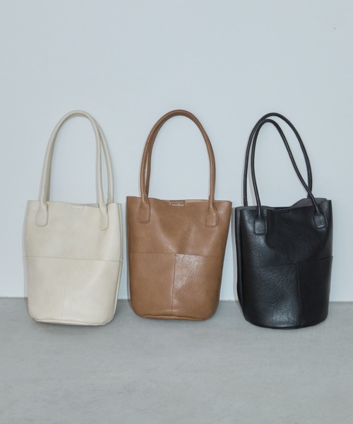 Aunt Marie's（アントマリーズ）の「アウトポケットバケツトートバッグ / 500ml収納可能（トートバッグ・レディース・ブラウン/ブラック/アイボリー・FREE）」の18枚目の写真