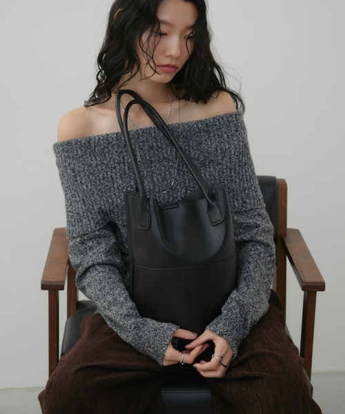 Aunt Marie's（アントマリーズ）の「アウトポケットバケツトートバッグ / 500ml収納可能（トートバッグ・レディース・ブラウン/ブラック/アイボリー・FREE）」の21枚目の写真