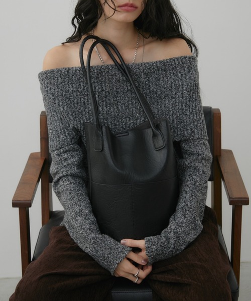 Aunt Marie's（アントマリーズ）の「アウトポケットバケツトートバッグ / 500ml収納可能（トートバッグ・レディース・ブラウン/ブラック/アイボリー・FREE）」の17枚目の写真