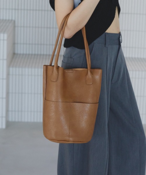 セール】アウトポケットバケツトートバッグ / 500ml収納可能（トート