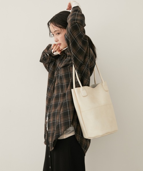 アウトポケットバケツトートバッグ / 500ml収納可能（トートバッグ