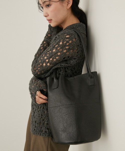 アウトポケットバケツトートバッグ / 500ml収納可能（トートバッグ