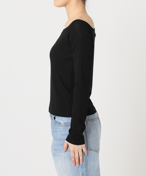 plage×JANE SMITHブラックリブ編み長袖カットソー plage×JANE SMITHブラックリブ編み長袖カットソー - メルカリ
