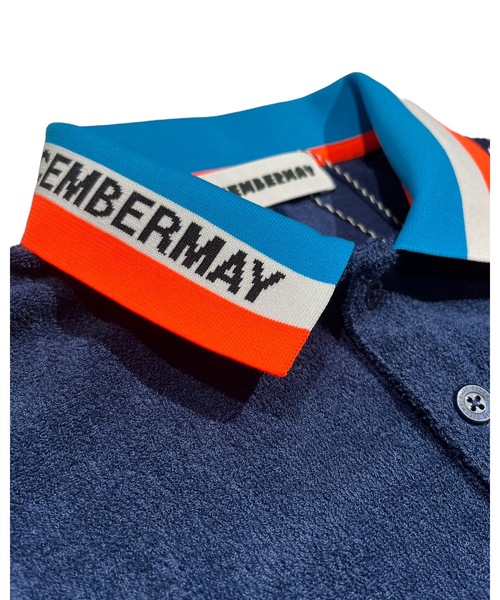 DECEMBERMAY（ディセンバーメイ）の「Pile Dolman sleeve polo（ポロシャツ・レディース・グリーン/ネイビー/ホワイト・MEDIUM/SMALL）」の4枚目の写真