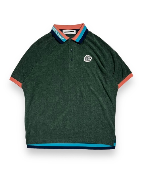 DECEMBERMAY（ディセンバーメイ）の「Pile Dolman sleeve polo（ポロシャツ・レディース・グリーン/ネイビー/ホワイト・MEDIUM/SMALL）」の7枚目の写真