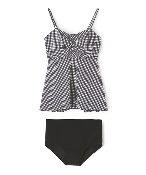 水着 9号 ペプラム ギンガムチェック風 3点セット セール】【WEB限定 水着 9号 ペプラム ギンガムチェック風 3点セット セール】【WEB限定