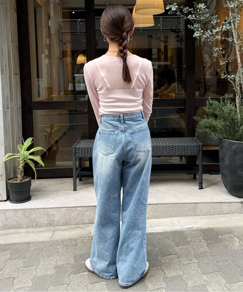 デニム・ジーパン [Smooth Mood] Boheme Pants CHALLENGER/WIDE DENIM PANTS（INDIGO）［ワイドデニムパンツ-24