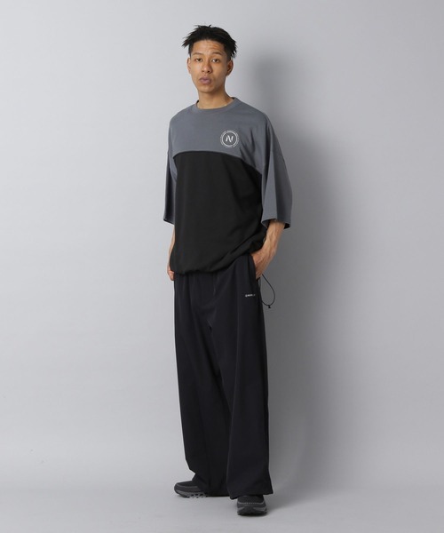 NUMERALS（ヌメラルズ）の「【NUMERALS】ライトスウェット切り替えTシャツ（Tシャツ/カットソー・メンズ・ブラック/カーキ・MEDIUM/LARGE）」の10枚目の写真