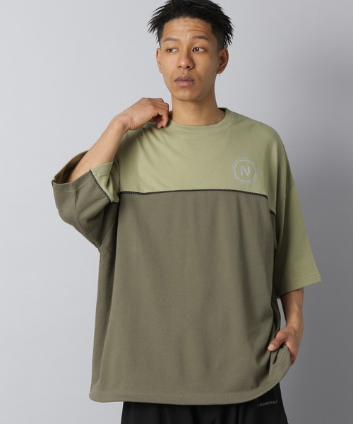 セール】【NUMERALS】ライトスウェット切り替えTシャツ（Tシャツ