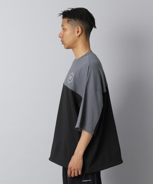 【SINNERS ATTIRE】Luxe Knit Tシャツ 2色 セール】【NUMERALS】ライトスウェット切り替えTシャツ（Tシャツ