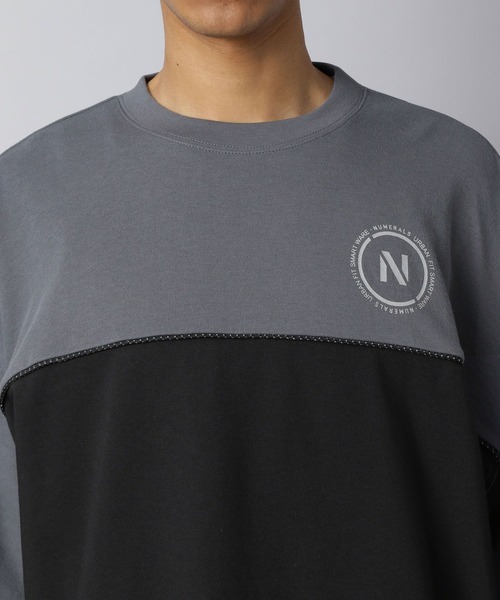 NUMERALS（ヌメラルズ）の「【NUMERALS】ライトスウェット切り替えTシャツ（Tシャツ/カットソー・メンズ・ブラック/カーキ・MEDIUM/LARGE）」の18枚目の写真