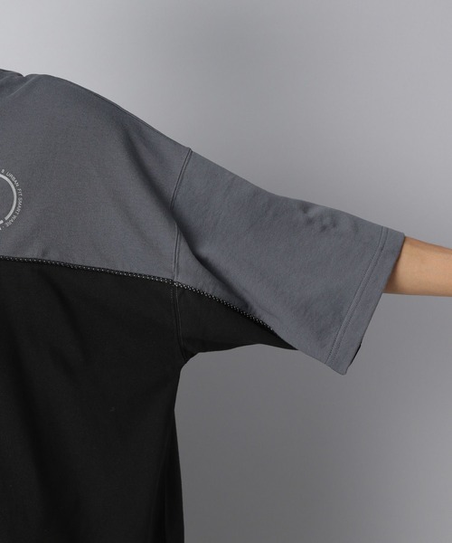 NUMERALS（ヌメラルズ）の「【NUMERALS】ライトスウェット切り替えTシャツ（Tシャツ/カットソー・メンズ・ブラック/カーキ・MEDIUM/LARGE）」の20枚目の写真