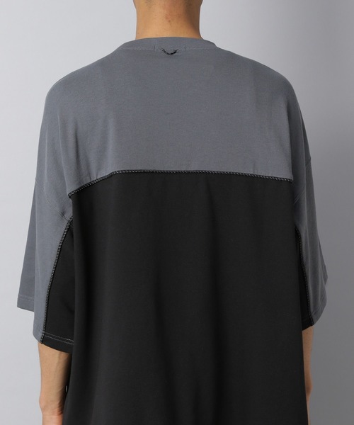 NUMERALS（ヌメラルズ）の「【NUMERALS】ライトスウェット切り替えTシャツ（Tシャツ/カットソー・メンズ・ブラック/カーキ・MEDIUM/LARGE）」の22枚目の写真